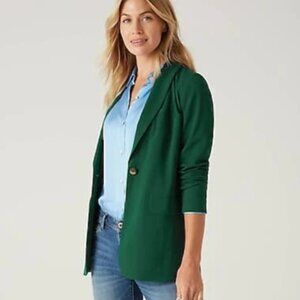 J. JILL Crepe Blazer in Boxwood Green L/XL, EUC